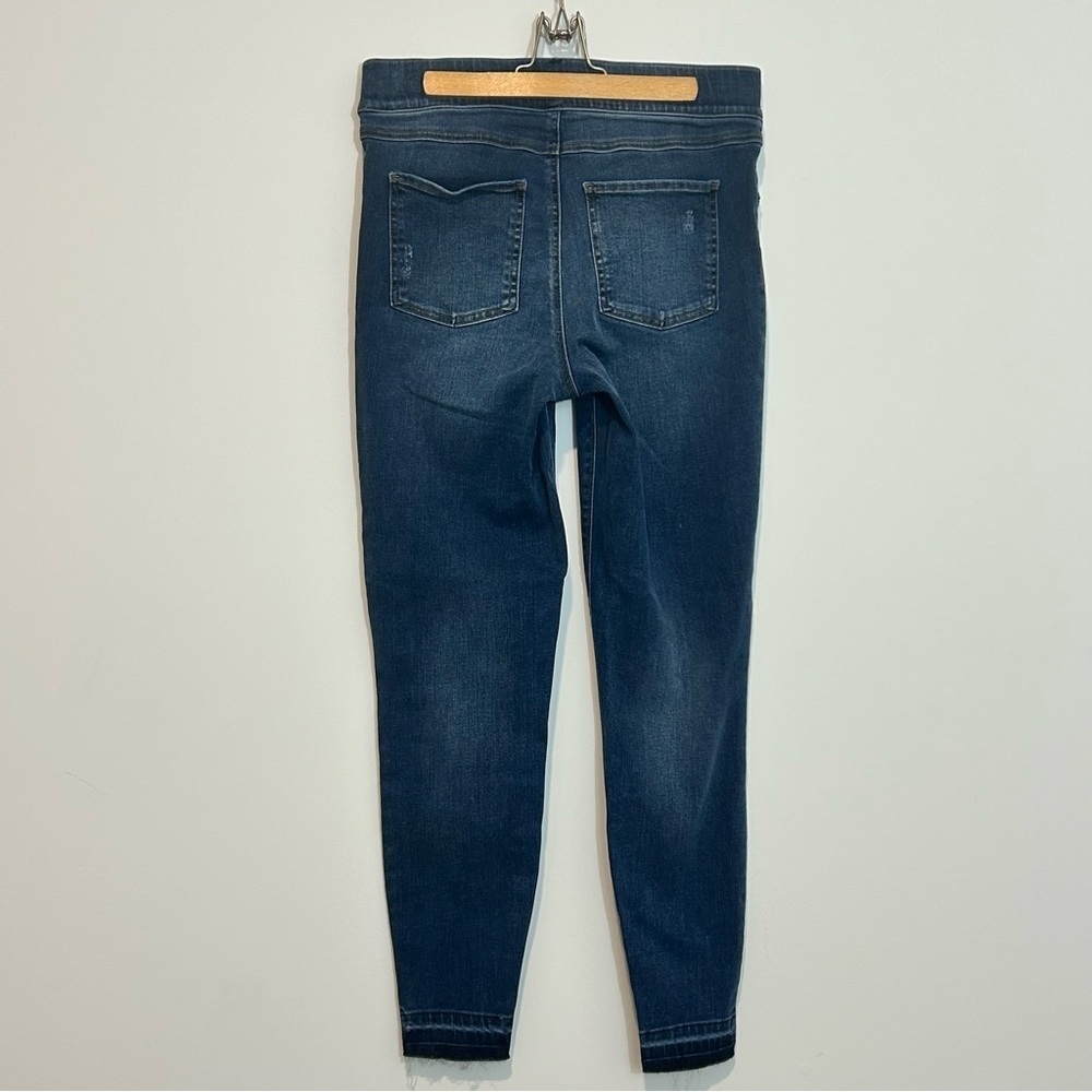 SPANX Medium Wash Distressed Pull-On Raw Hem Denim Leggings - Picture 14 of 14